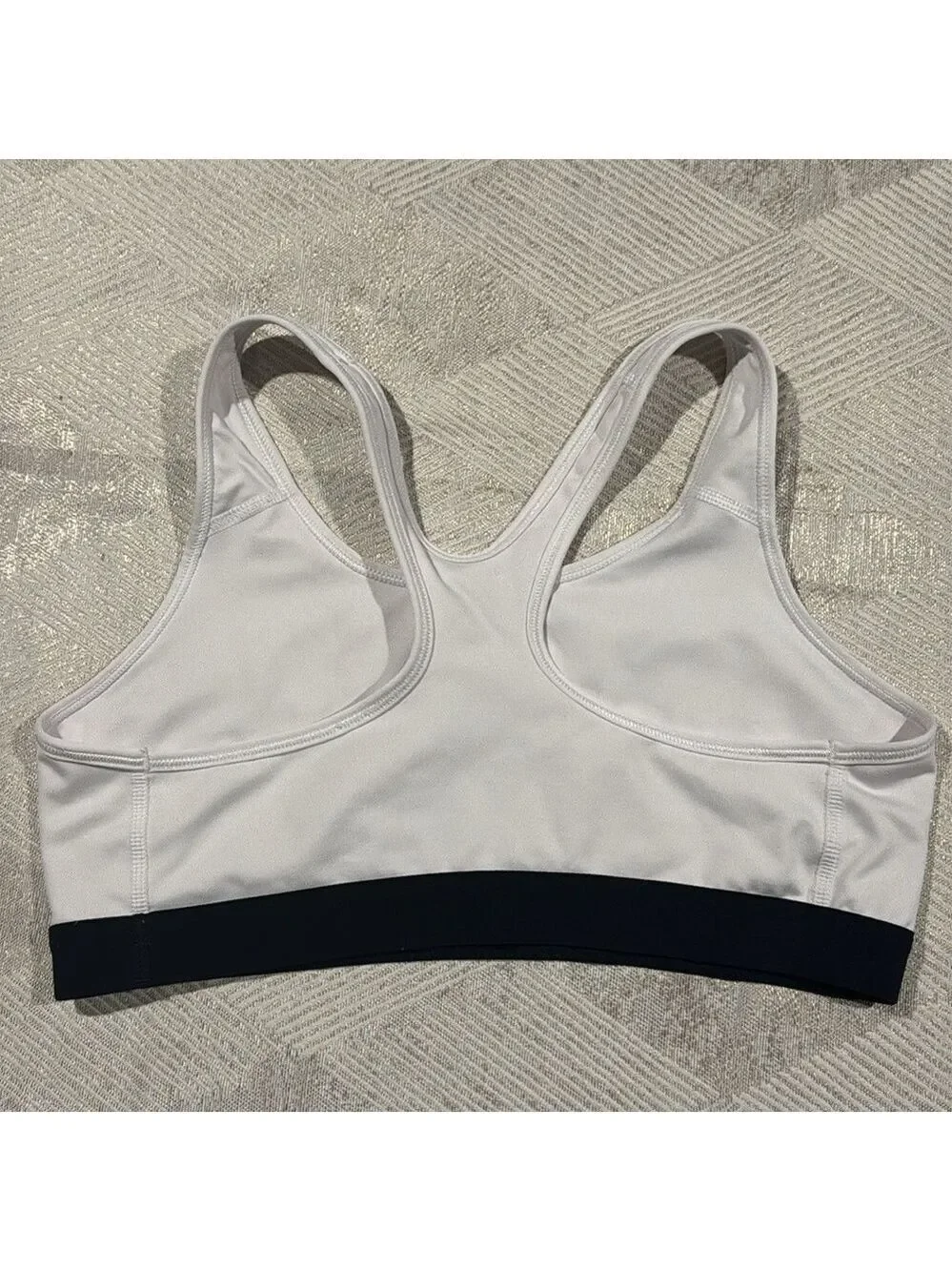 Nike Women's Sports Bra White and Black Size Large